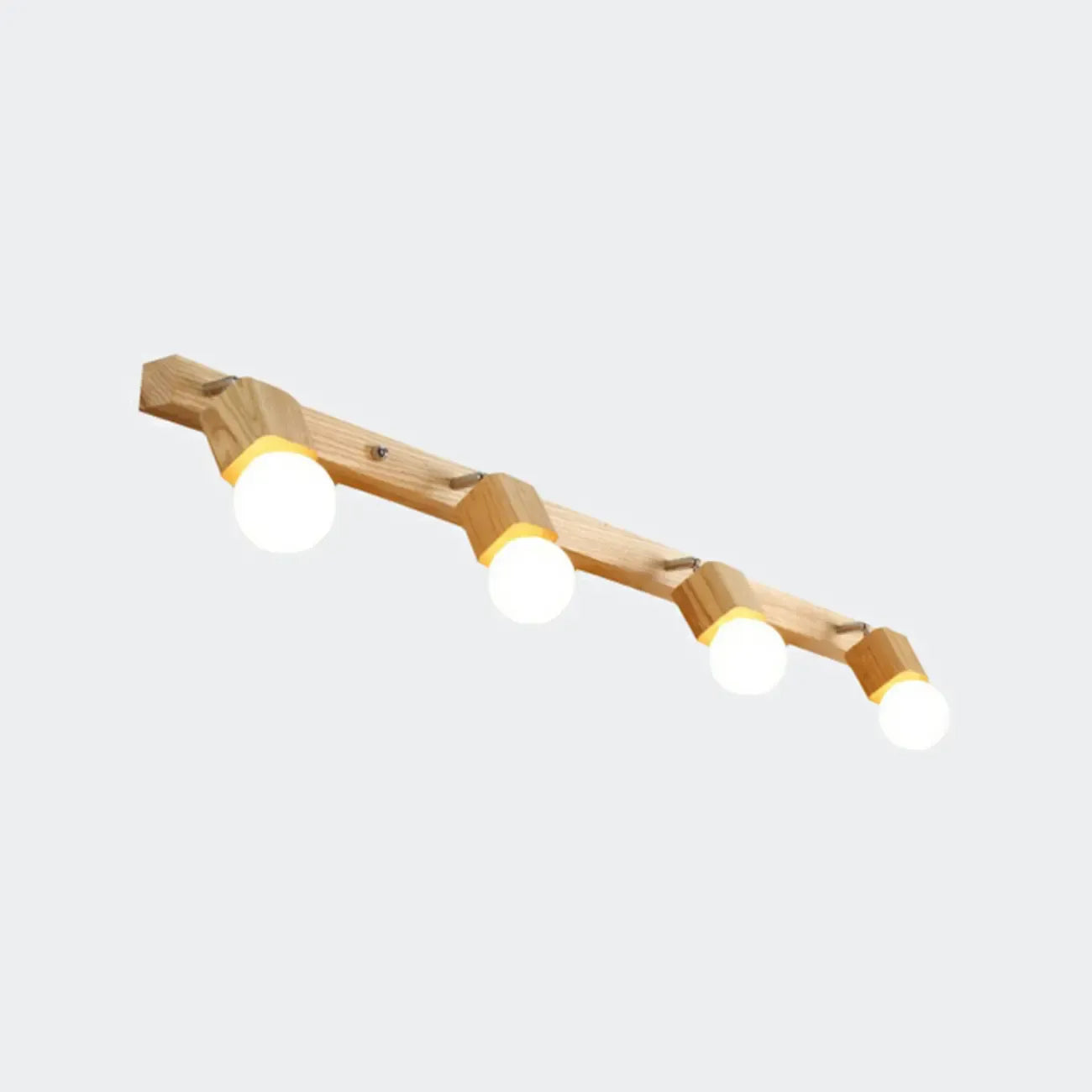 Applique murale moderne en bois à 3 lumières LED linéaires