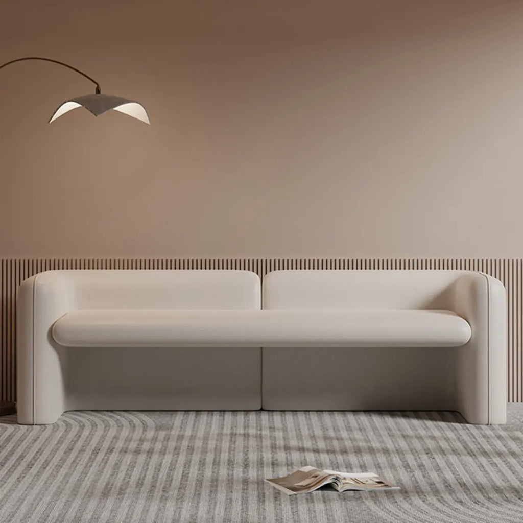 Banc de chambre moderne rembourré en cuir véritable