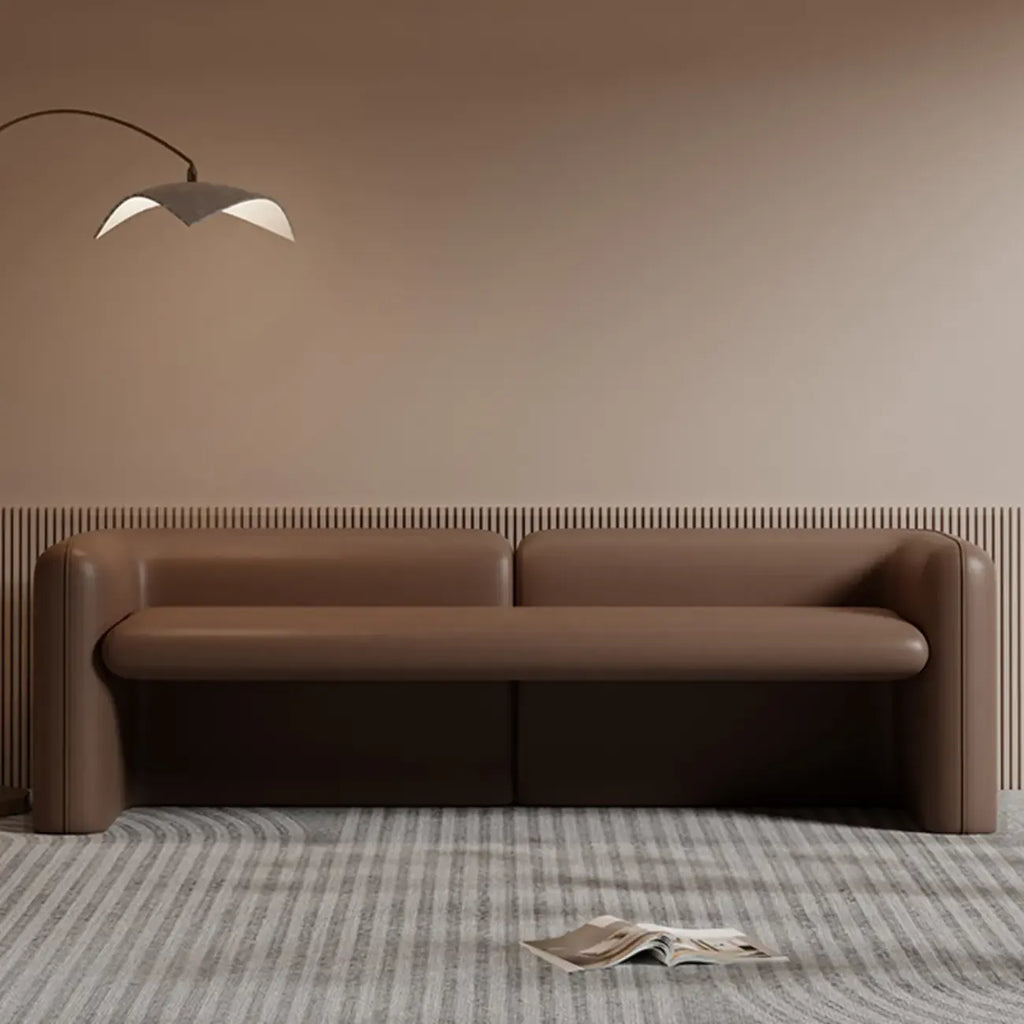 Banc de chambre moderne rembourré en cuir véritable