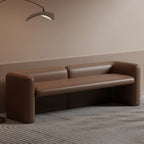 Banc de chambre moderne rembourré en cuir véritable