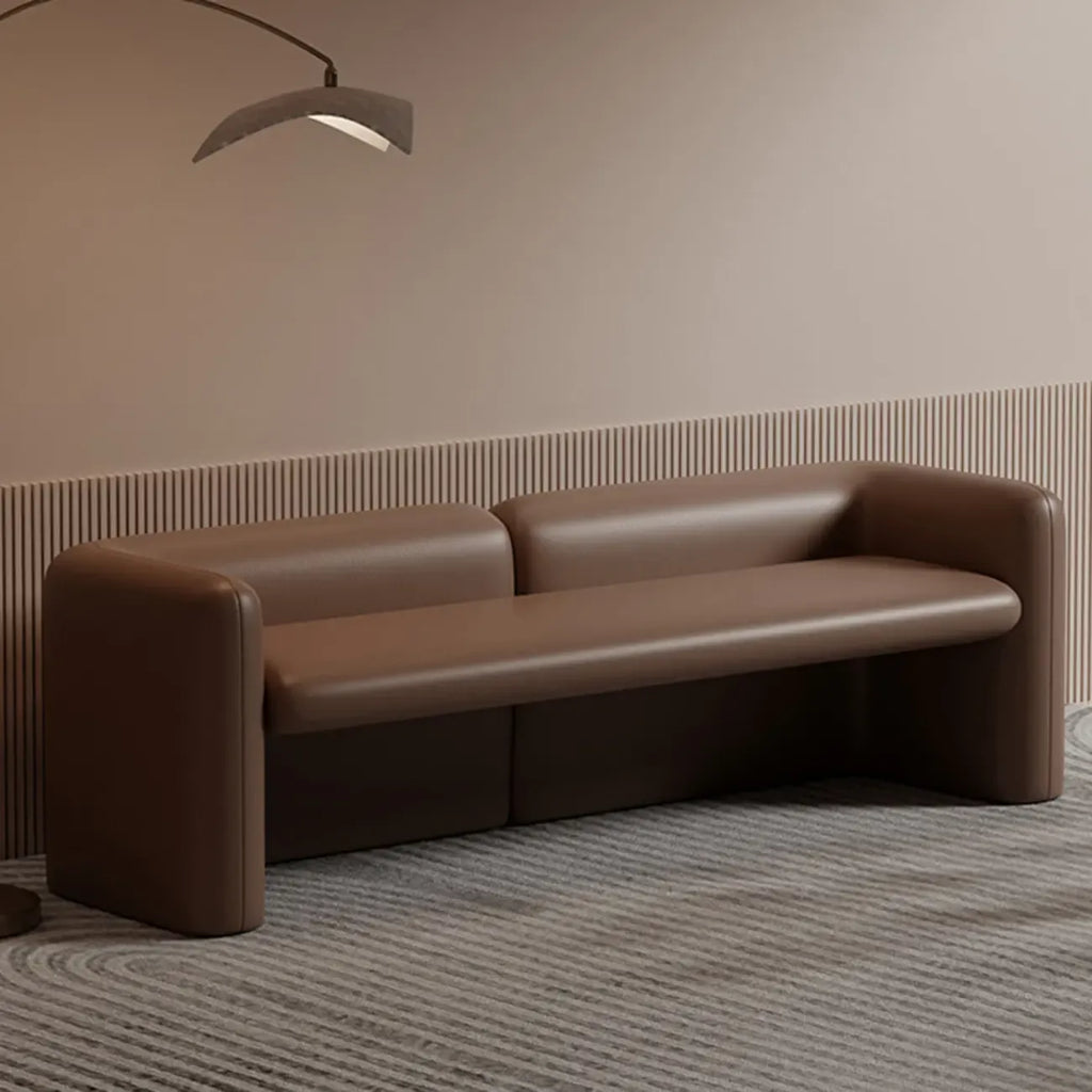 Banc de chambre moderne rembourré en cuir véritable
