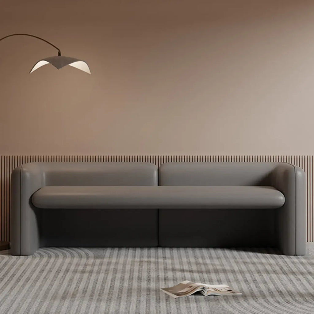 Banc de chambre moderne rembourré en cuir véritable