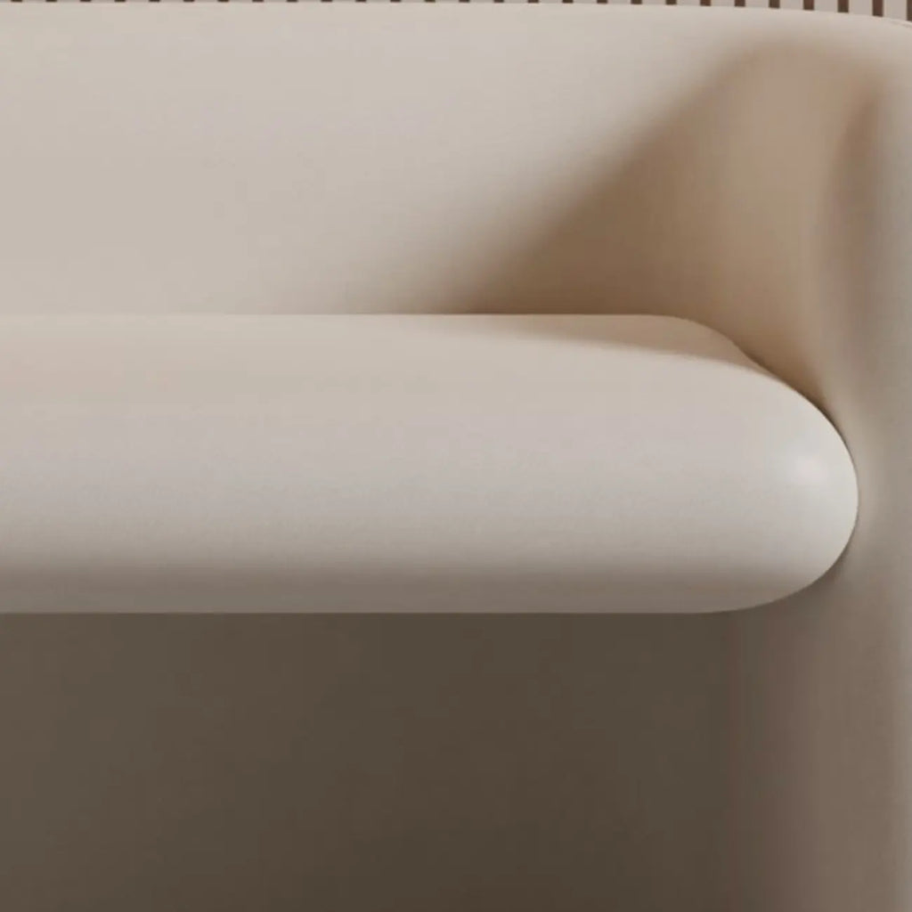 Banc de chambre moderne rembourré en cuir véritable