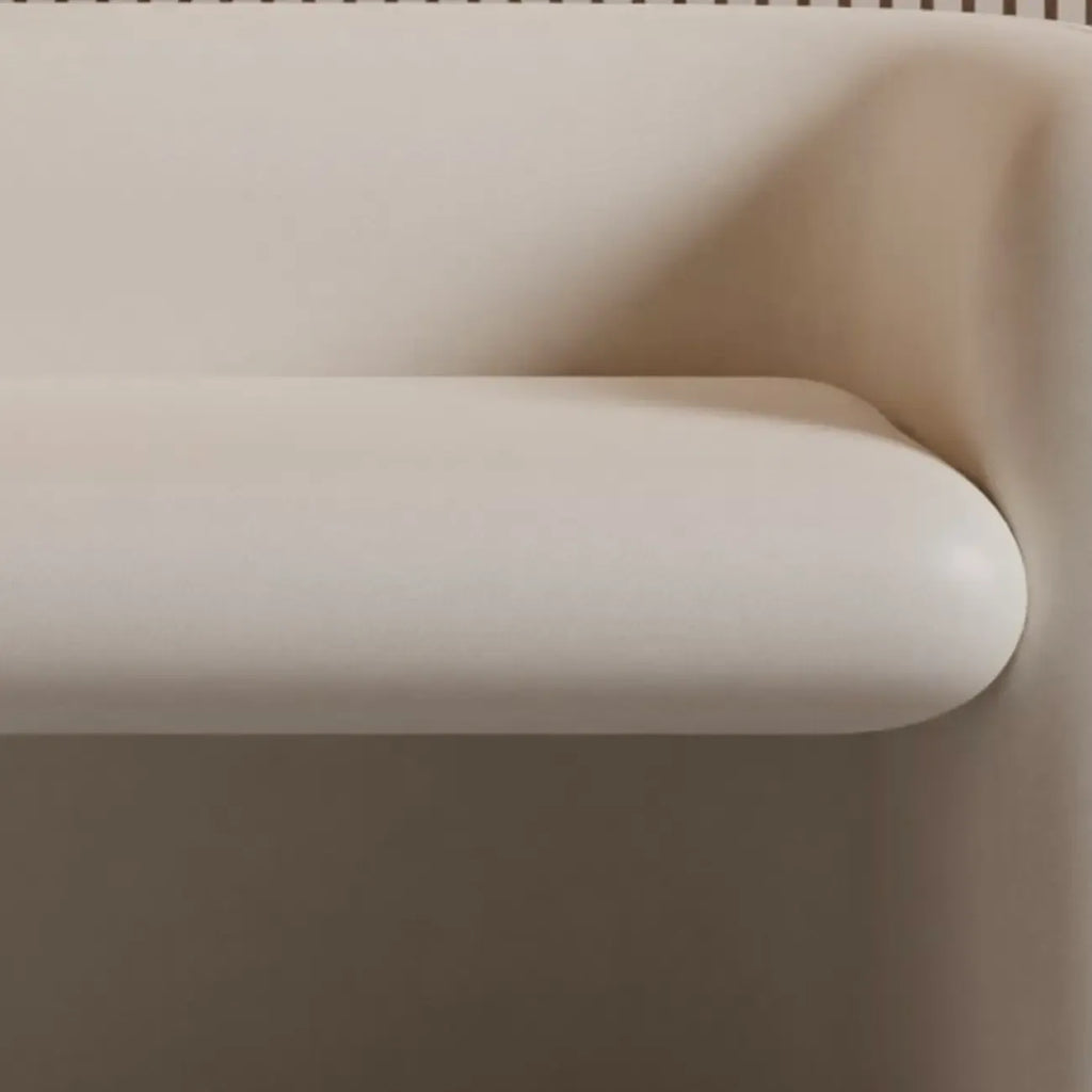 Banc de chambre moderne rembourré en cuir véritable