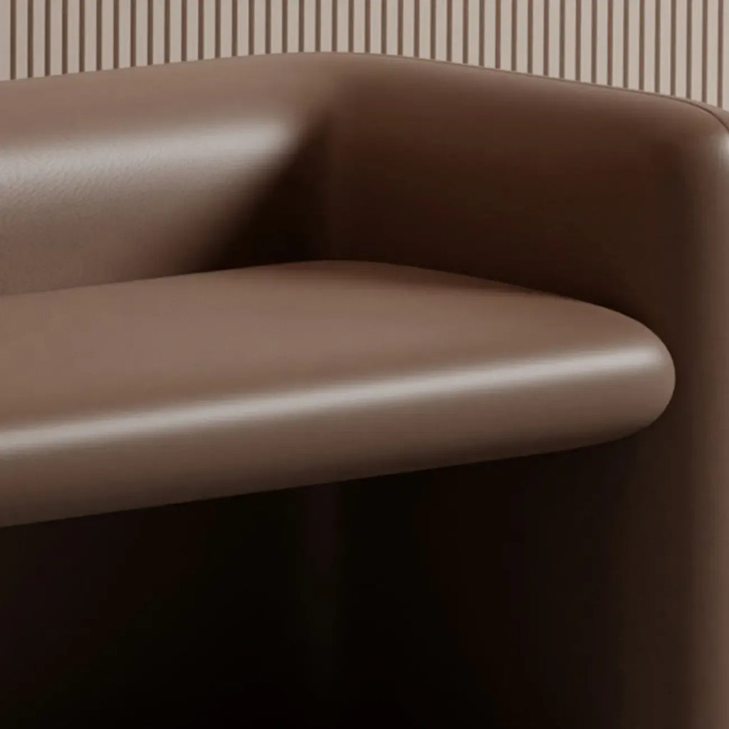 Banc de chambre moderne rembourré en cuir véritable