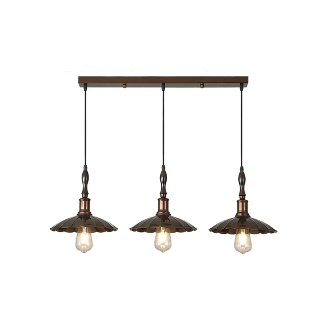 Suspension moderne rustique marron réglable pour îlot de cuisine