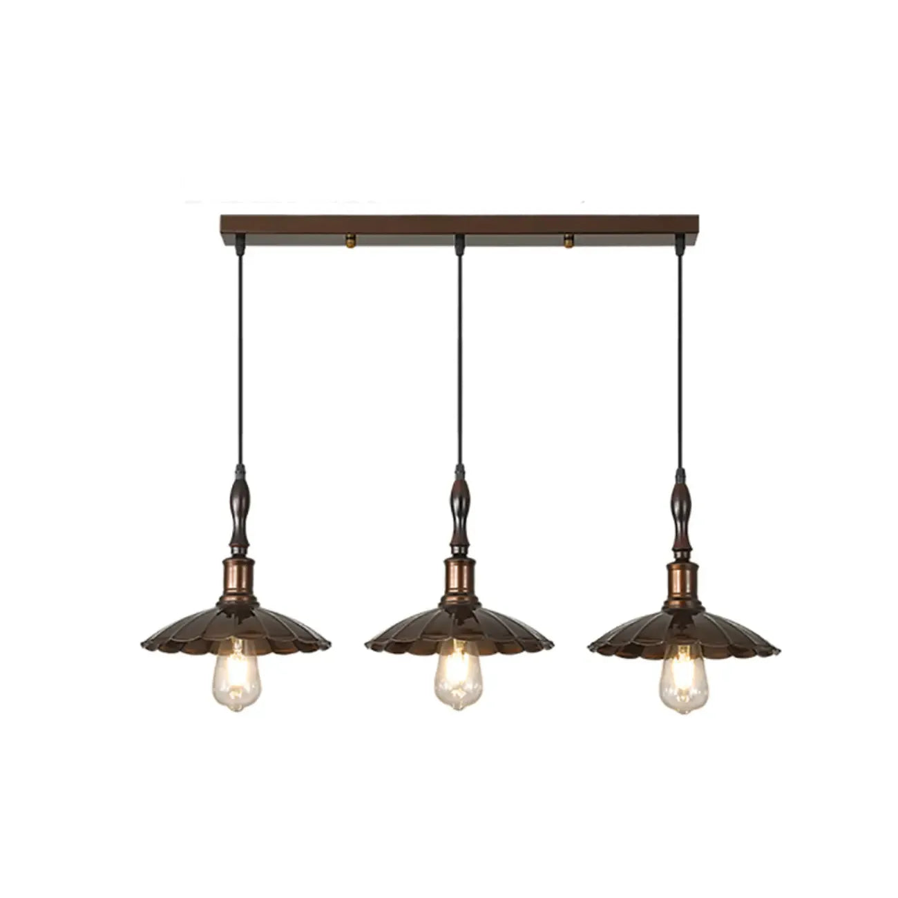Suspension moderne rustique marron réglable pour îlot de cuisine
