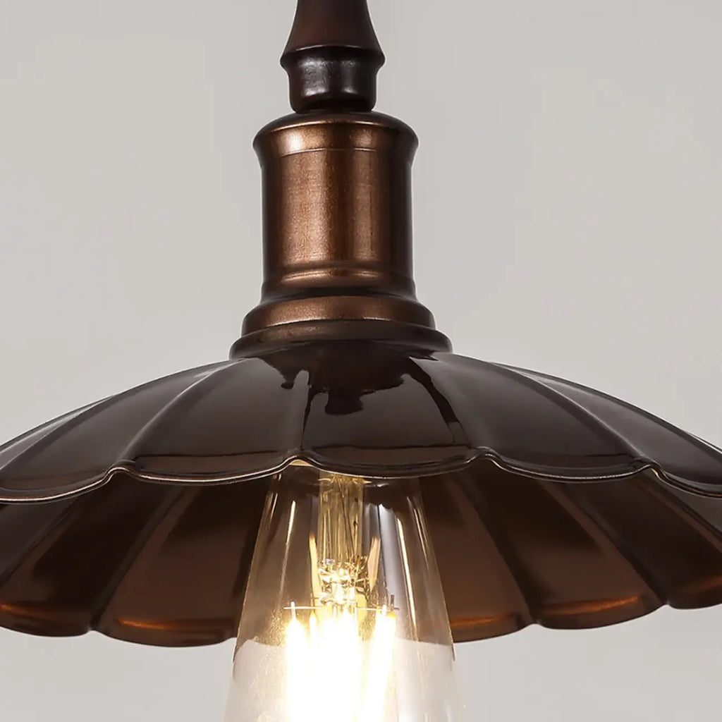 Suspension moderne rustique marron réglable pour îlot de cuisine