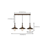 Suspension moderne rustique marron réglable pour îlot de cuisine