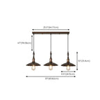 Suspension moderne rustique marron réglable pour îlot de cuisine