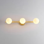 Applique murale moderne en verre doré avec globe pour salle de bain