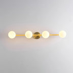 Applique murale moderne en verre doré avec globe pour salle de bain