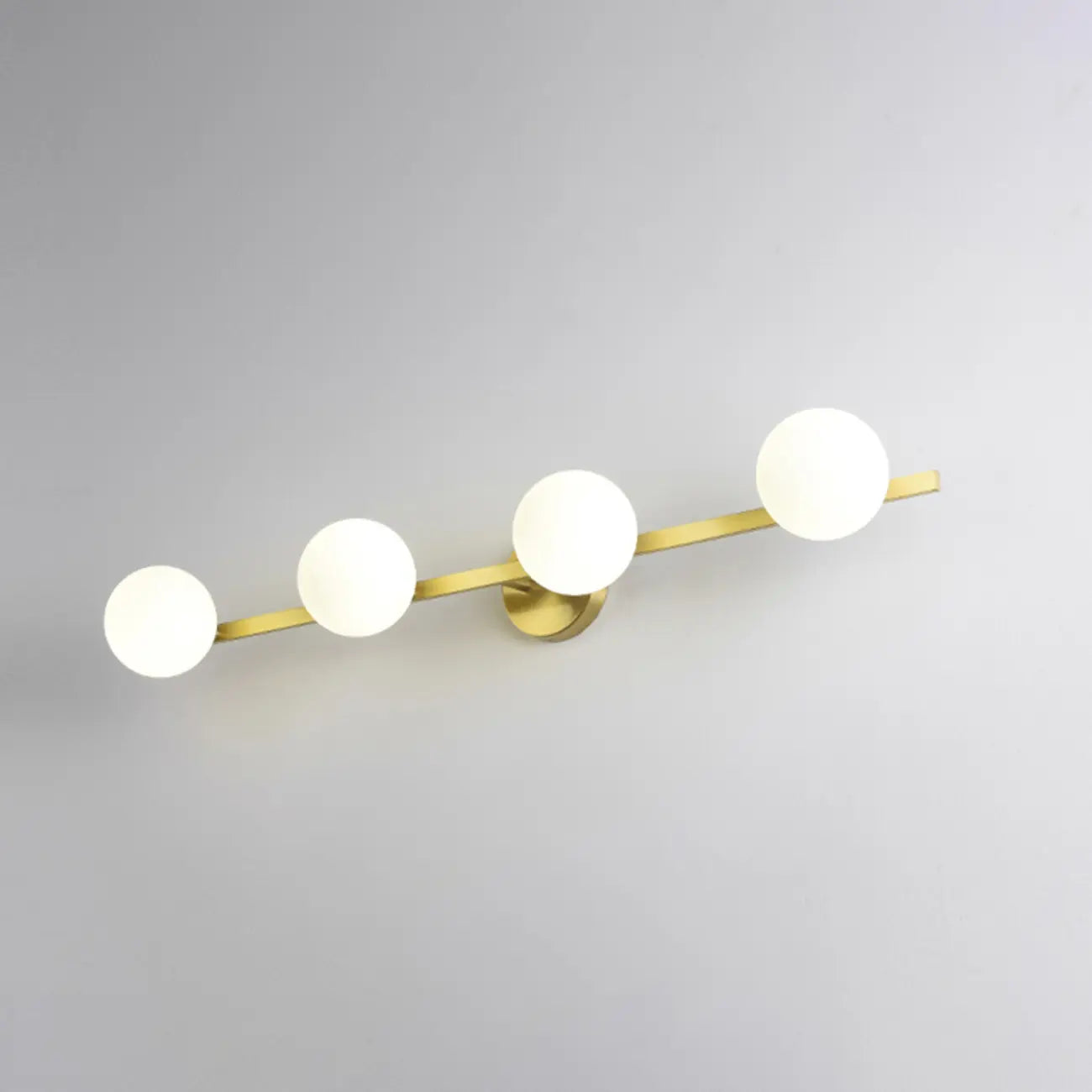 Applique murale moderne en verre doré avec globe pour salle de bain