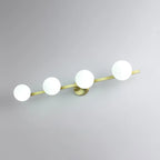 Applique murale moderne en verre doré avec globe pour salle de bain