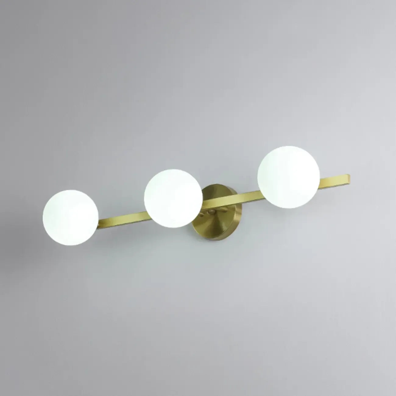 Applique murale moderne en verre doré avec globe pour salle de bain
