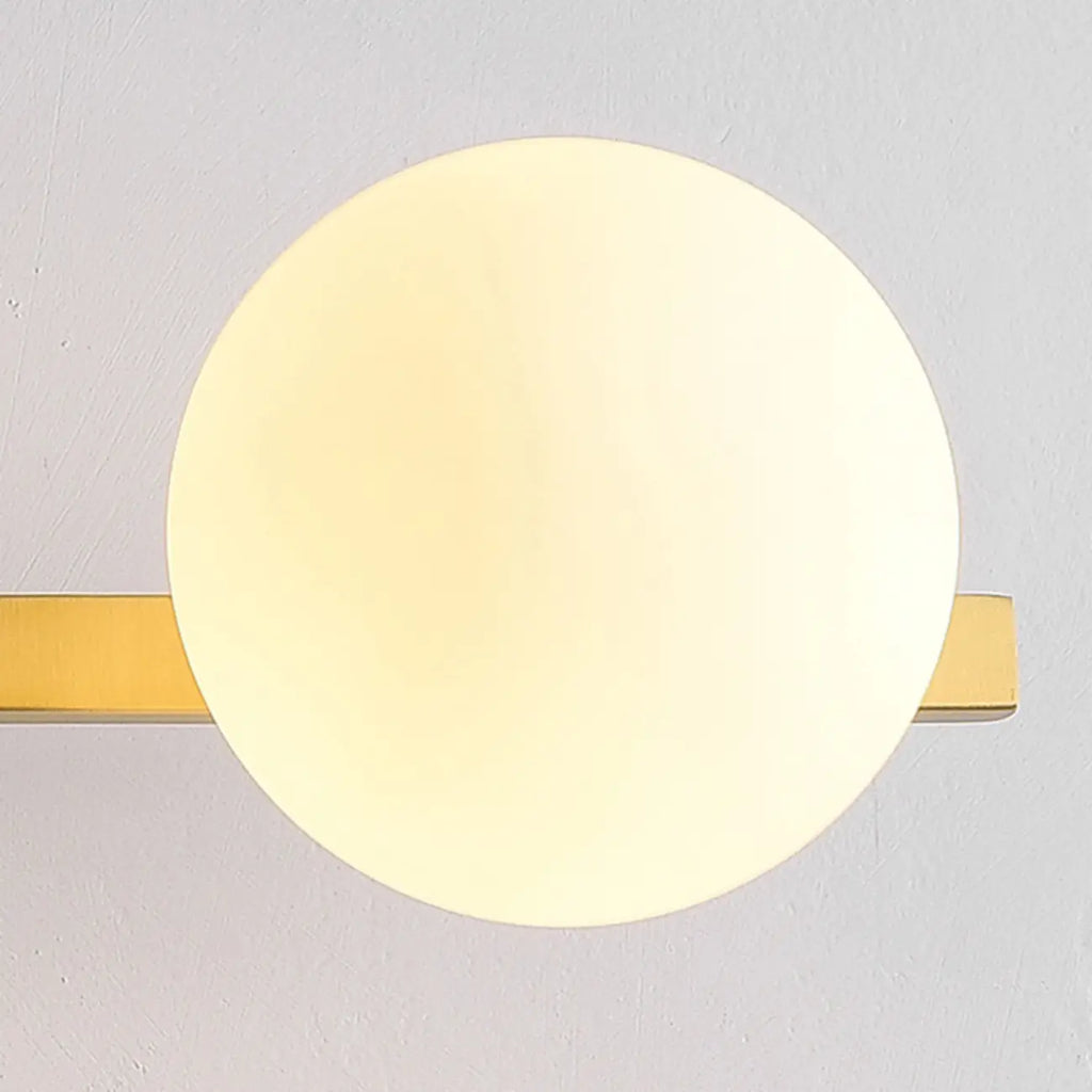 Applique murale moderne en verre doré avec globe pour salle de bain