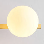 Applique murale moderne en verre doré avec globe pour salle de bain