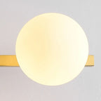Applique murale moderne en verre doré avec globe pour salle de bain