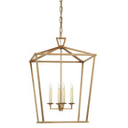 Lustre industriel réglable en métal avec lanterne et cage, type candélabre