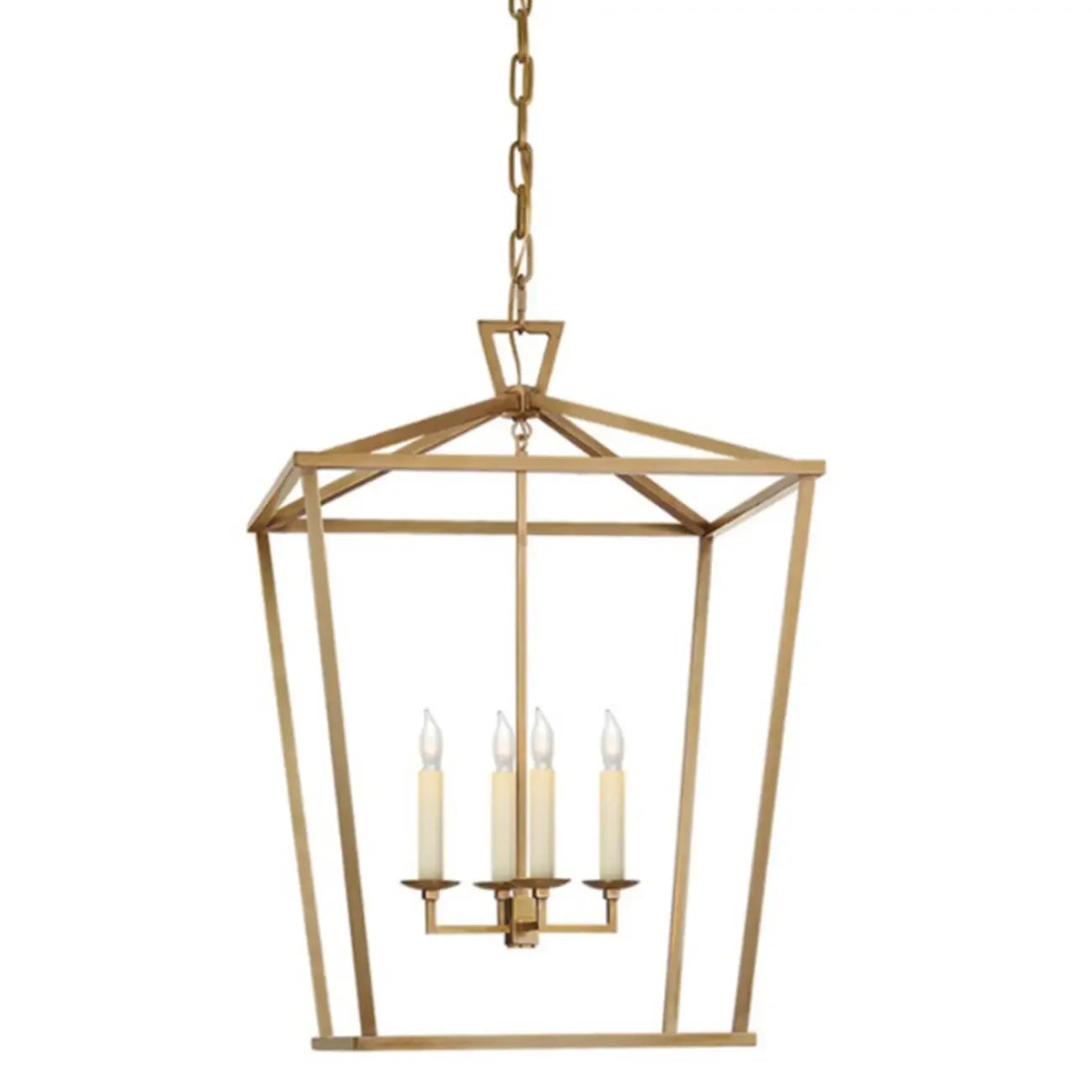 Lustre industriel réglable en métal avec lanterne et cage, type candélabre