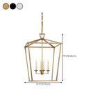 Lustre industriel réglable en métal avec lanterne et cage, type candélabre