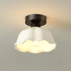 Plafonnier semi-encastré moderne en métal à motif losange pour couloir