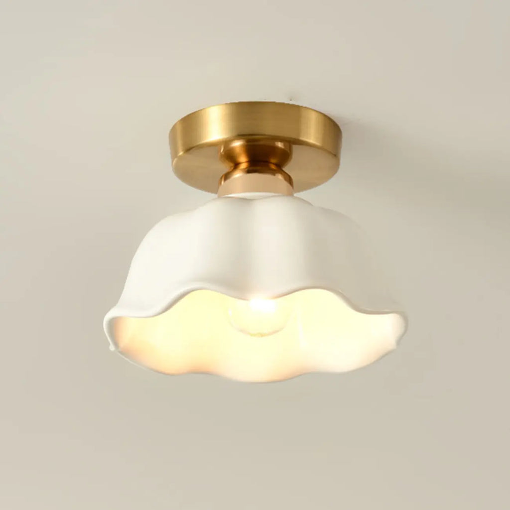 Plafonnier semi-encastré moderne en métal à motif losange pour couloir
