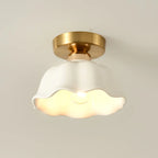 Plafonnier semi-encastré moderne en métal à motif losange pour couloir