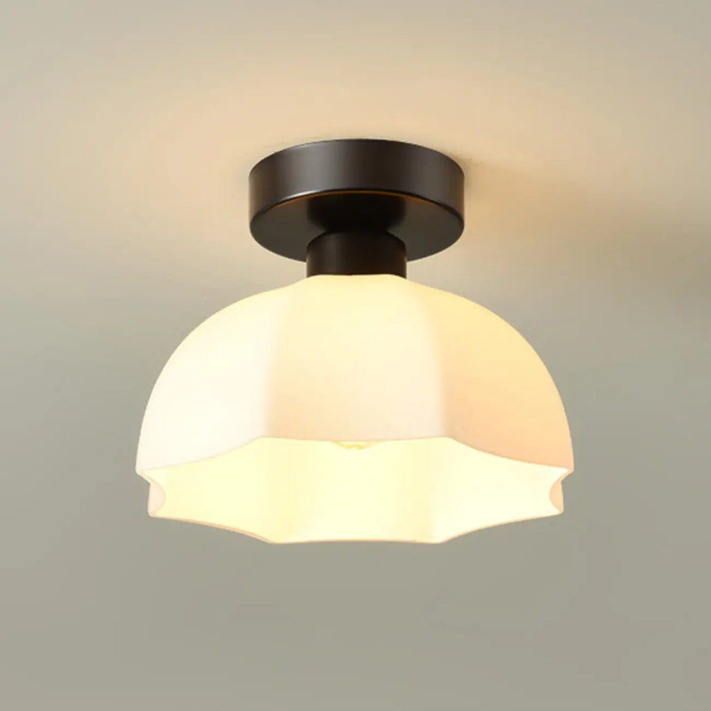Plafonnier semi-encastré moderne en métal à motif losange pour couloir
