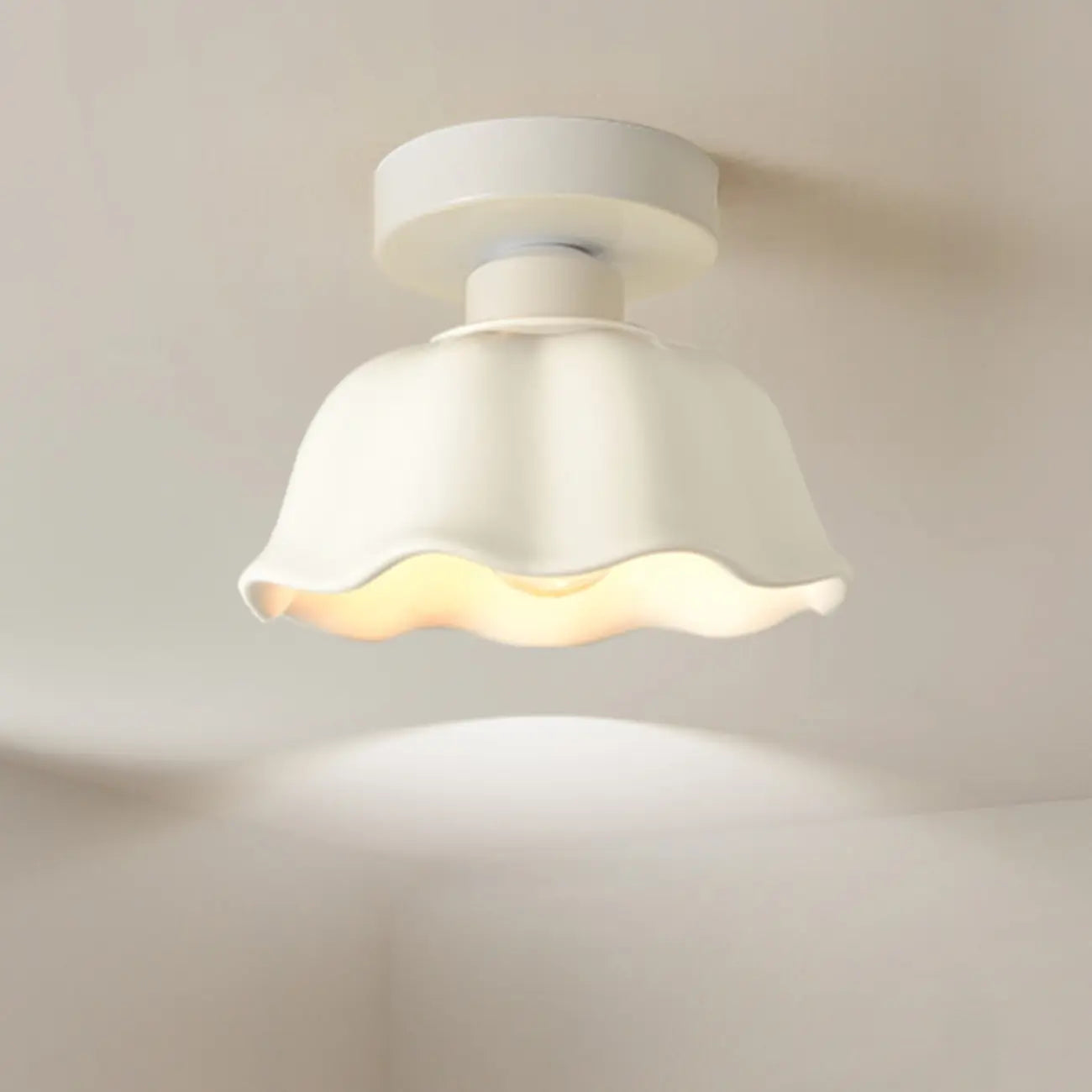Plafonnier semi-encastré moderne en métal à motif losange pour couloir