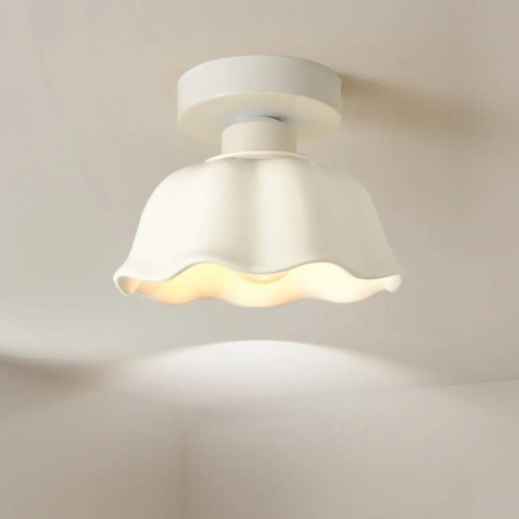 Plafonnier semi-encastré moderne en métal à motif losange pour couloir