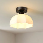 Plafonnier semi-encastré moderne en métal à motif losange pour couloir