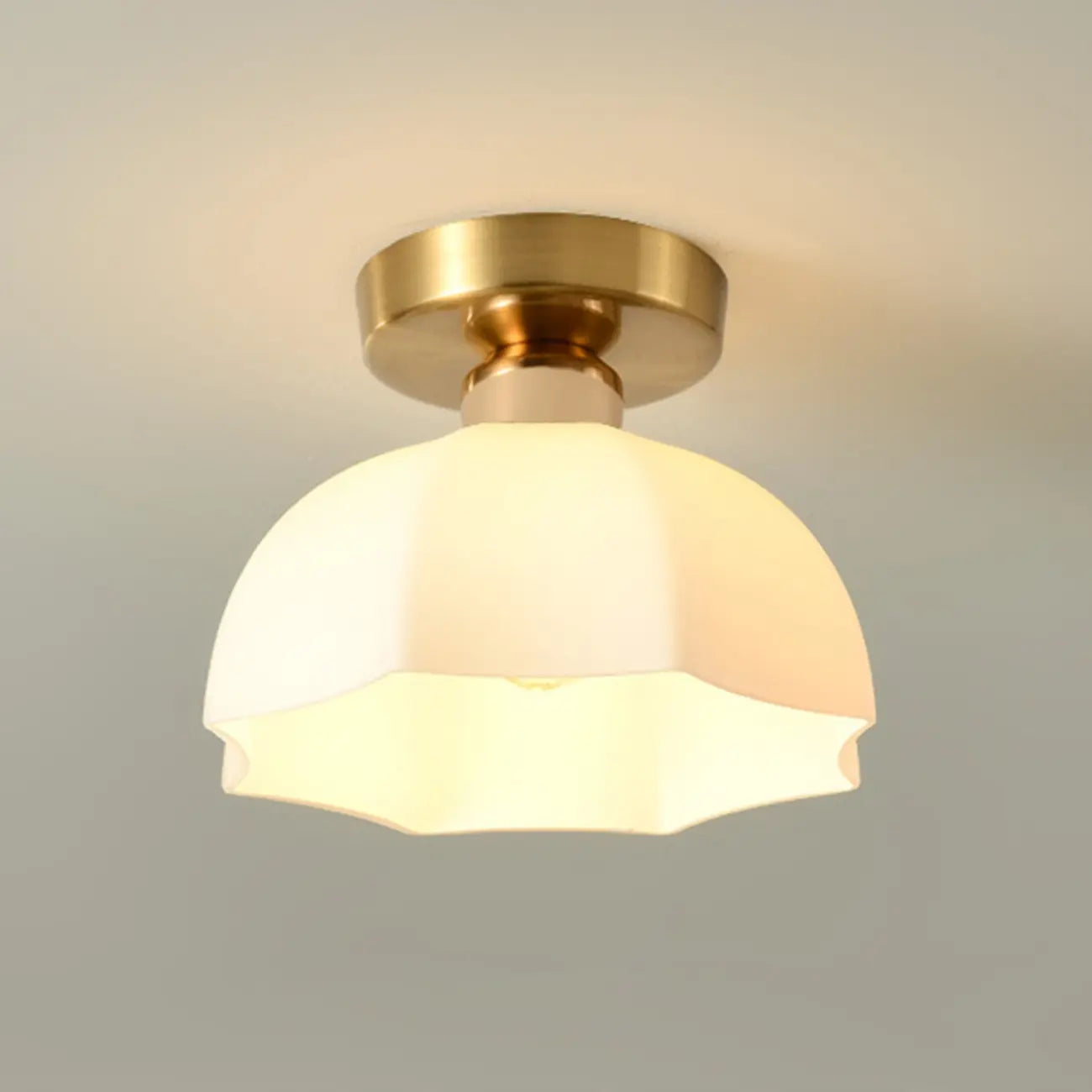 Plafonnier semi-encastré moderne en métal à motif losange pour couloir
