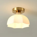 Plafonnier semi-encastré moderne en métal à motif losange pour couloir