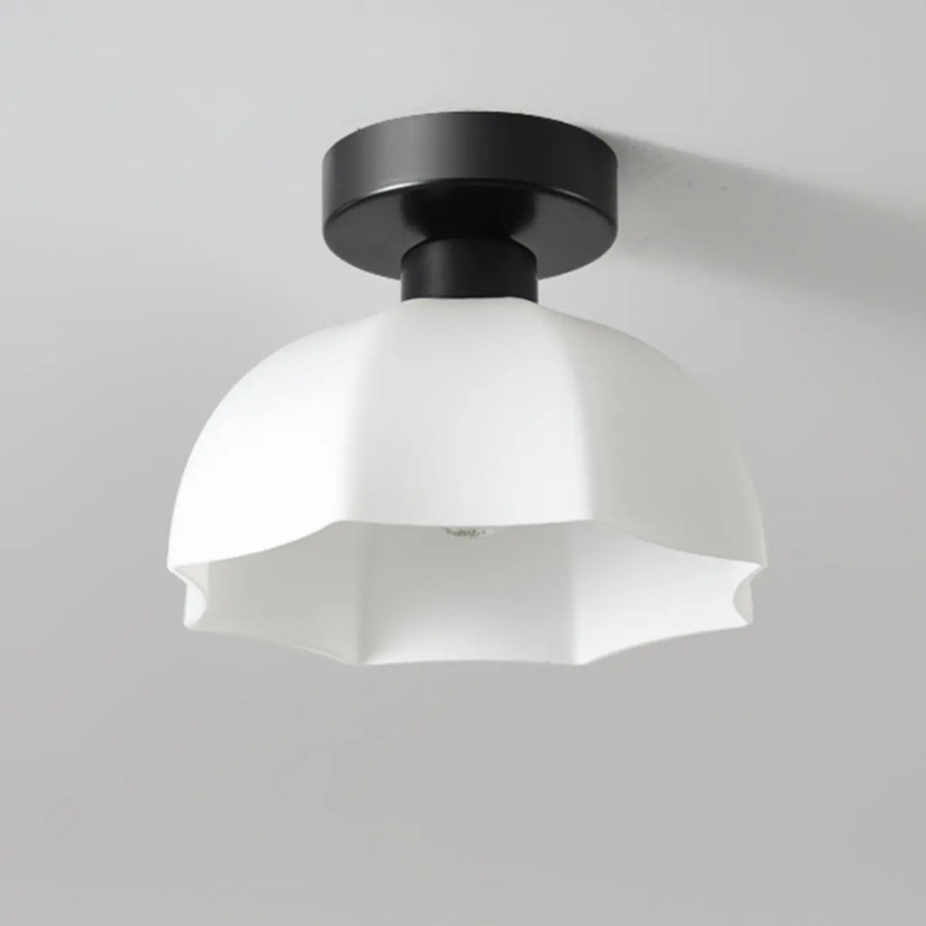 Plafonnier semi-encastré moderne en métal à motif losange pour couloir