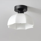 Plafonnier semi-encastré moderne en métal à motif losange pour couloir