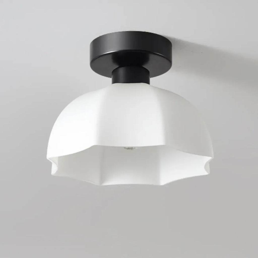 Plafonnier semi-encastré moderne en métal à motif losange pour couloir
