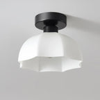 Plafonnier semi-encastré moderne en métal à motif losange pour couloir