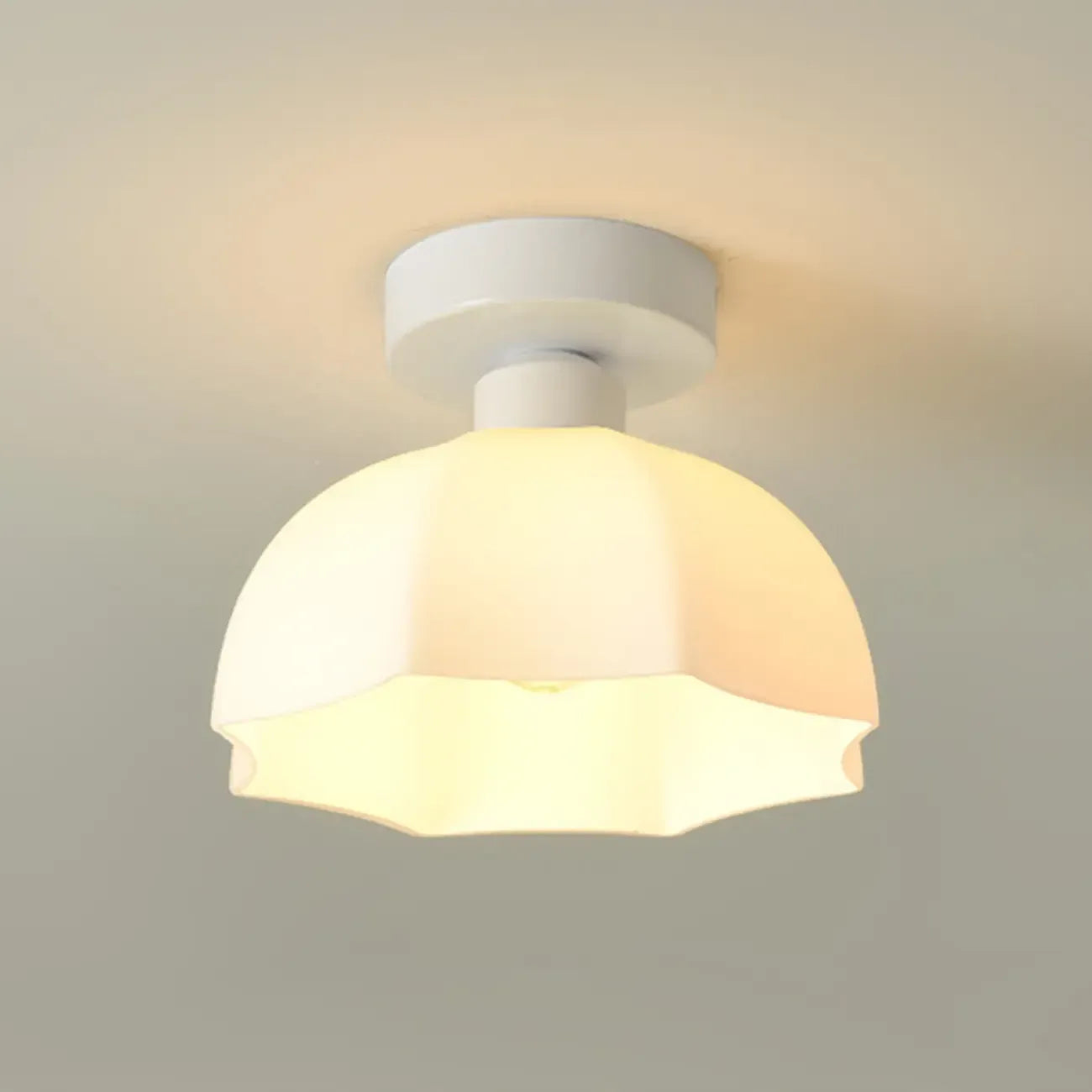 Plafonnier semi-encastré moderne en métal à motif losange pour couloir