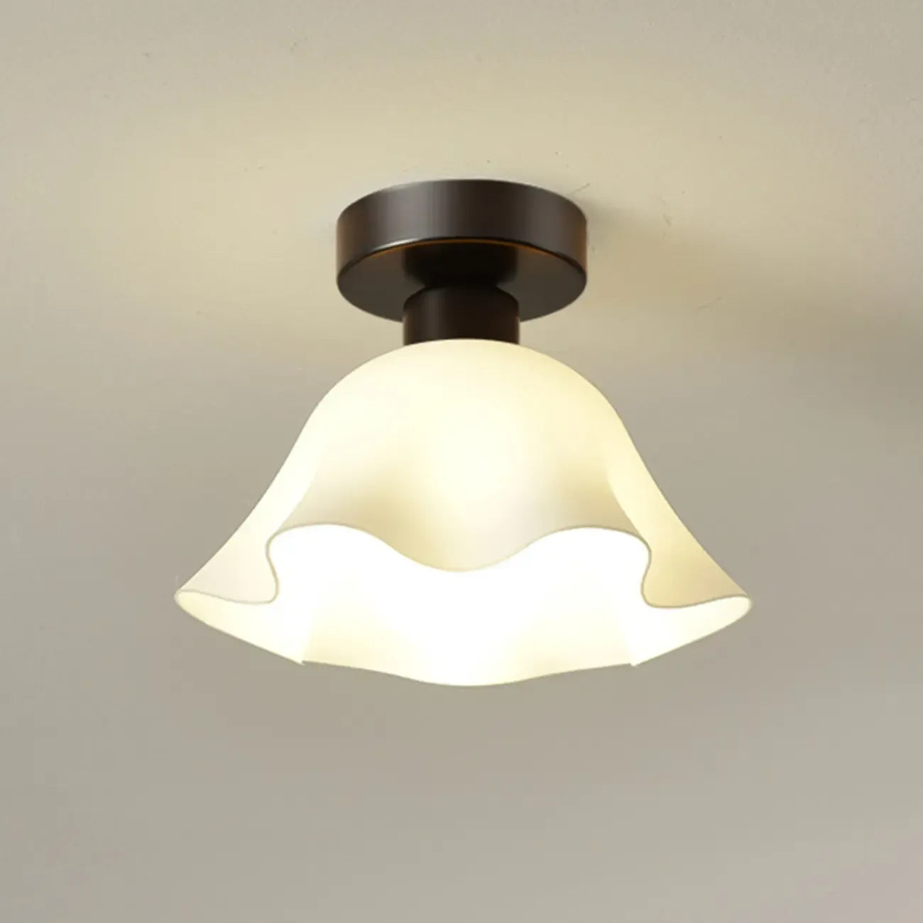 Plafonnier semi-encastré moderne en métal à motif losange pour couloir