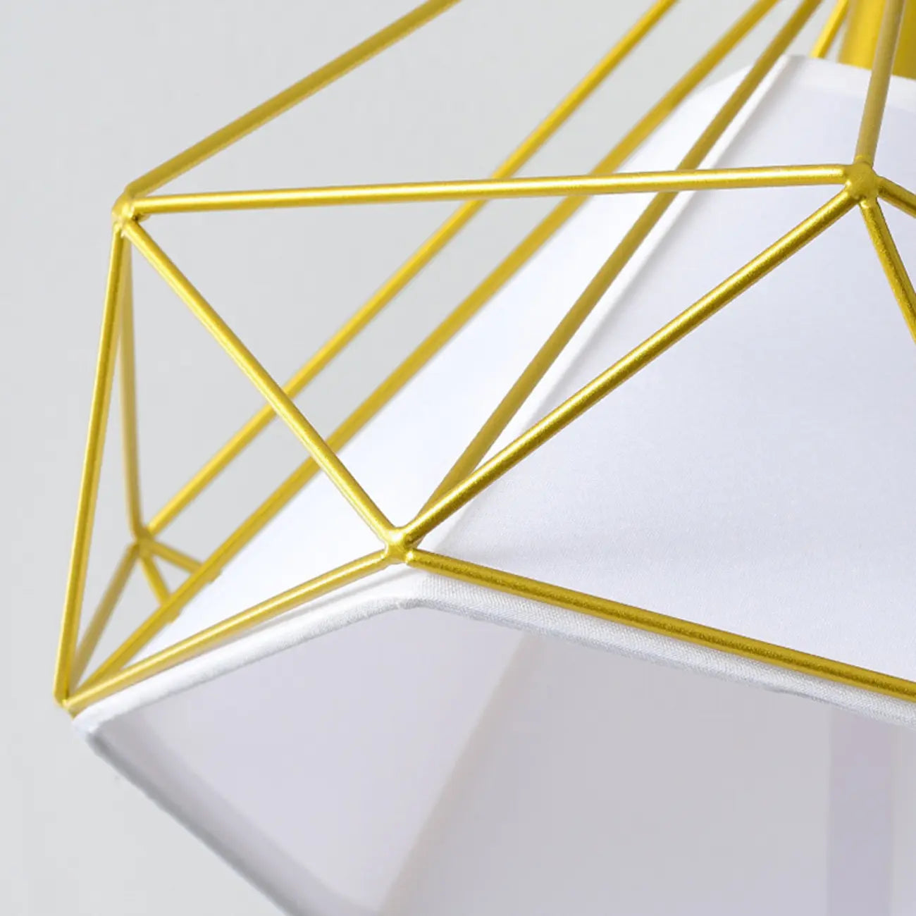 Plafonnier semi-encastré moderne en métal à motif losange pour couloir
