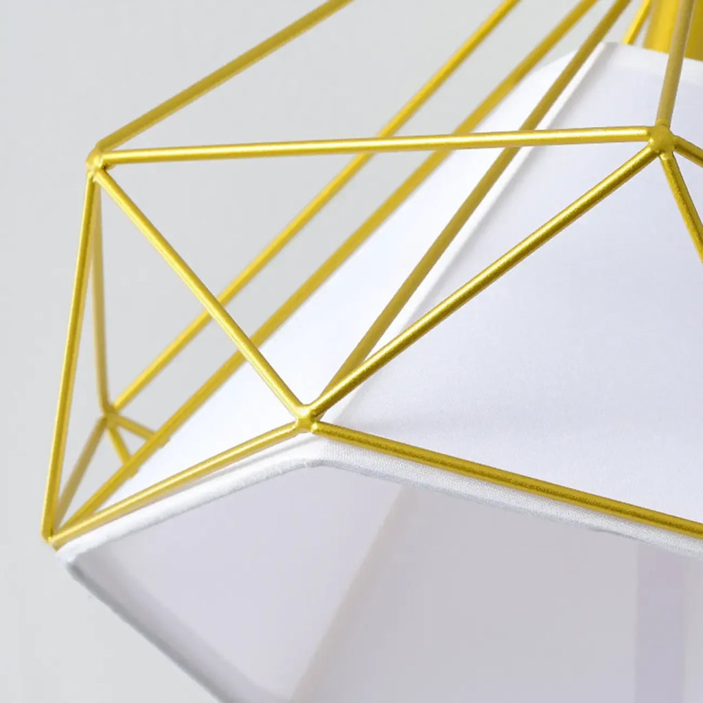 Plafonnier semi-encastré moderne en métal à motif losange pour couloir