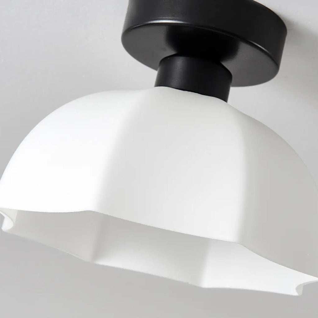 Plafonnier semi-encastré moderne en métal à motif losange pour couloir