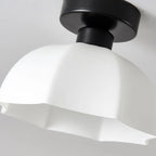Plafonnier semi-encastré moderne en métal à motif losange pour couloir
