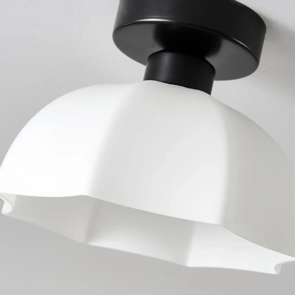 Plafonnier semi-encastré moderne en métal à motif losange pour couloir