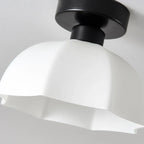Plafonnier semi-encastré moderne en métal à motif losange pour couloir