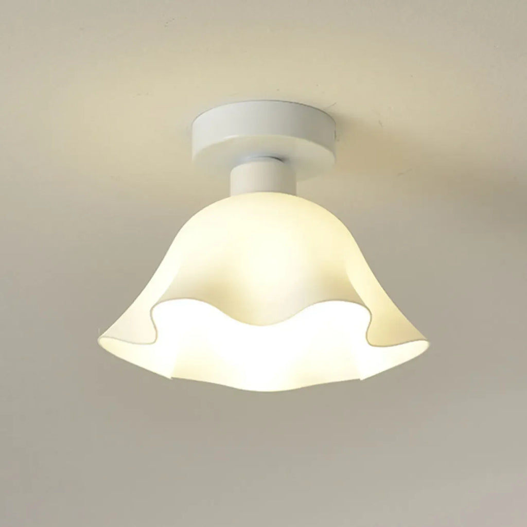 Plafonnier semi-encastré moderne en métal à motif losange pour couloir