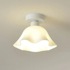 Plafonnier semi-encastré moderne en métal à motif losange pour couloir