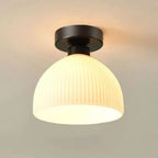 Plafonnier semi-encastré moderne en métal à motif losange pour couloir