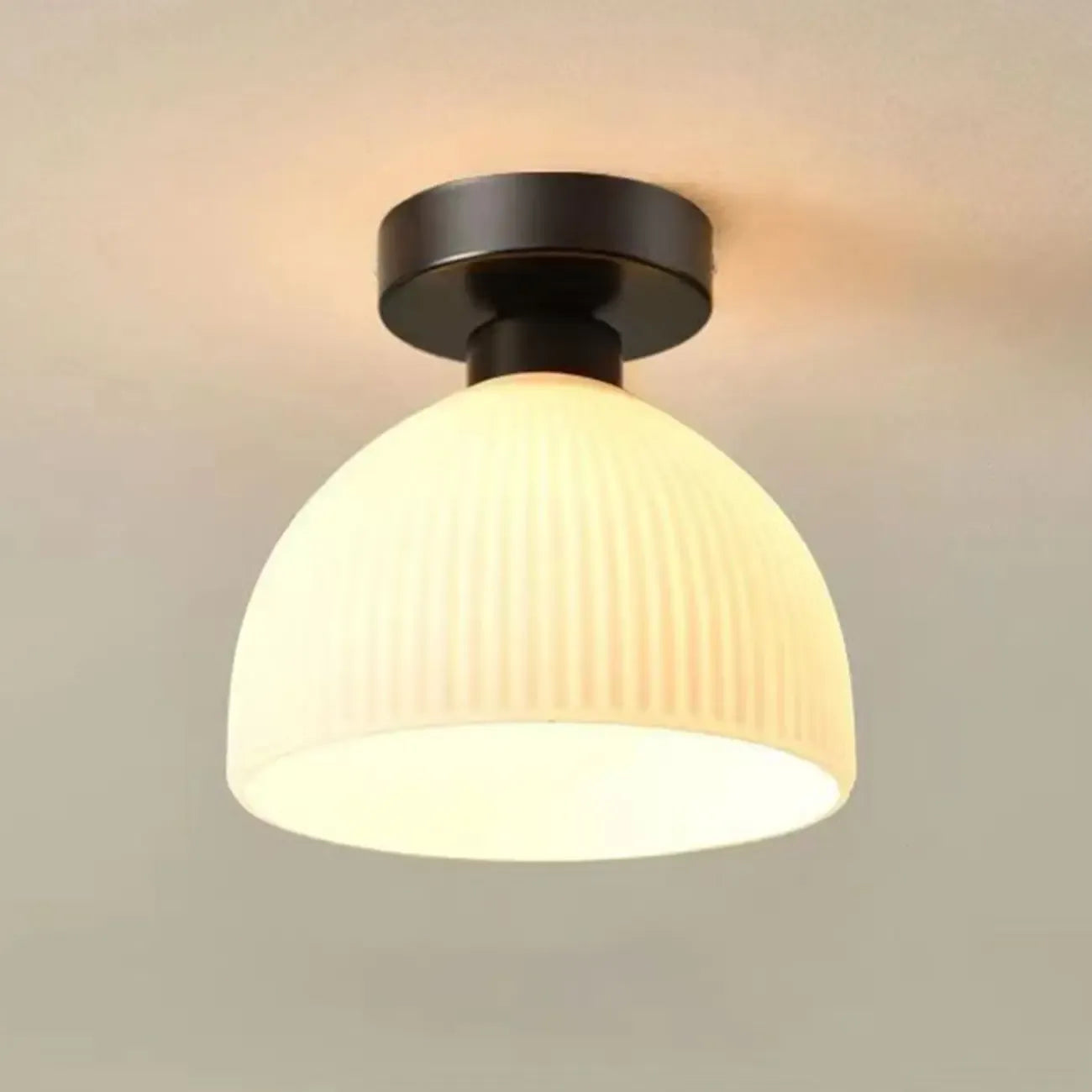 Plafonnier semi-encastré moderne en métal à motif losange pour couloir